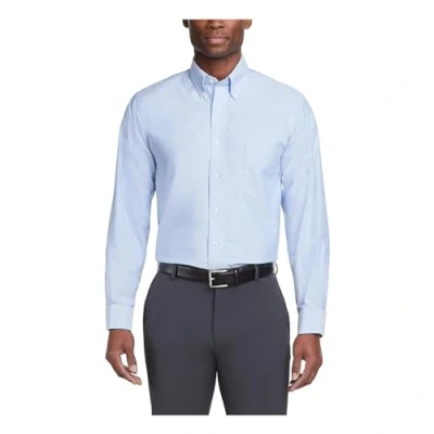 Abbildung von Van Heusen Herrenhemd, Normale Passform, Oxford, einfarbig, Blau, 17.5&quot; 18&quot; Neck 34&quot; 35&quot; Sleeve