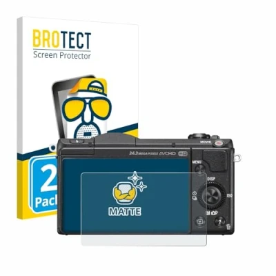 Abbildung von BROTECT Entspiegelungs Schutzfolie für Sony Alpha 5100 (DSLR A5100) (2 Stück) Matte Displayschutz Folie, Anti Reflex, Fingerprint
