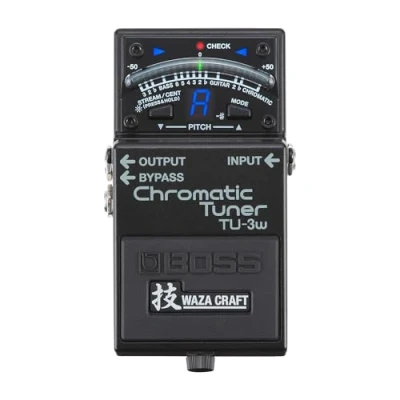 Abbildung von BOSS Waza Craft chromatisches Tuner Pedal (TU 3W), Stompbox auf Basis der innovativen Handwerkskunst