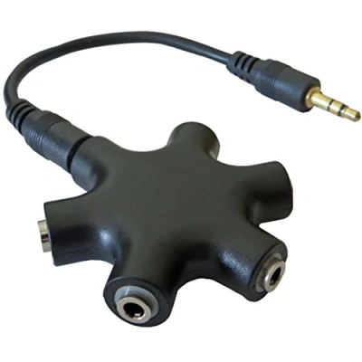 Abbildung von keepdrum ADA067 5 fach Audio Verteiler 3,5mm Miniklinke Mehrfach Adapter