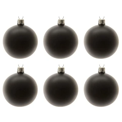Abbildung von Weihnachtskugel Glas d6 cm schwarz 6pcs Weihnachten A Decoris