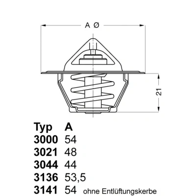 Abbildung von WAHLER 3136.88D50 Kühlwasserthermostat 88 mit Dichtung CITROËN: Berlingo / First I, I Kastenwagen, Xsara Schrägheck