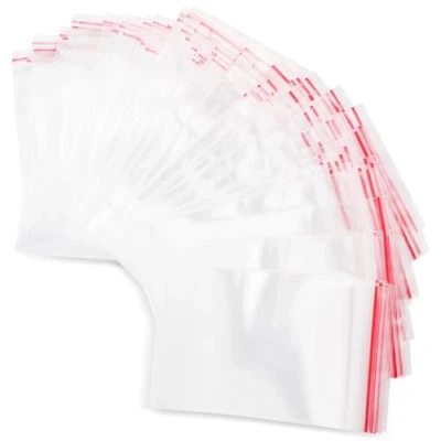 Abbildung von Baxcdyswe 200 Stück Zip Beutel, 60 x 90 mm Druckverschlussbeutel, Baggies, Kleine Plastiktüten, Verpackungstüten, Ziplock Beutel Zipper Wiederverschließbare, Polybeutel Versiegeltem Reißverschluss
