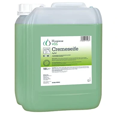 Abbildung von Hygiene VOS Cremeseife Apfel 10 Liter milde Waschlotion Seifencreme für alle gängigen Druckspendersysteme und Seifenspender