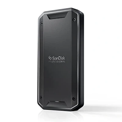 Abbildung von SanDisk® PROFESSIONAL PRO G40™ SSD 2 TB (mobile SSD, robuste NVMe™ mit Thunderbolt™ 3, USB C™, bis zu 3.000 MB/s, IP68 Gehäuse, staub und wasserbeständig)