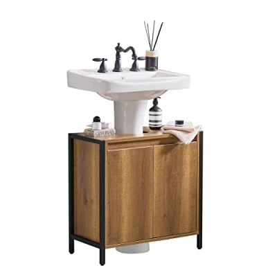 Abbildung von SoBuy Waschbeckenunterschrank BZR63 Badschrank Waschtisch Unterschrank Badmöbel Vintage
