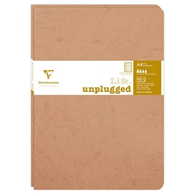 Abbildung von Clairefontaine 733076C Age Bag DUO Set aus 2 Notizheften 21x29,7cm , geheftet, 48 Blatt 90g, liniert mit Rand Braun, 1