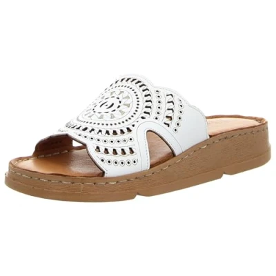 Abbildung von Gemini Anilina Pantolette flach, Damen, Größe: 37, Weiss Schuhe