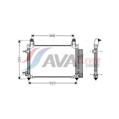 Abbildung von PRASCO DW5081D Klimakondensator mit Trockner 11,7 Aluminium 520 CHEVROLET: Matiz