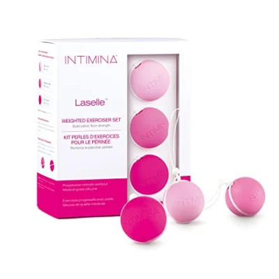 Abbildung von INTIMINA Laselle Routine Set mit Kugeln Beckenboden Trainer Damen, drei Beckenbodengewichte, Kegel Balls (28g, 38g, 48g)