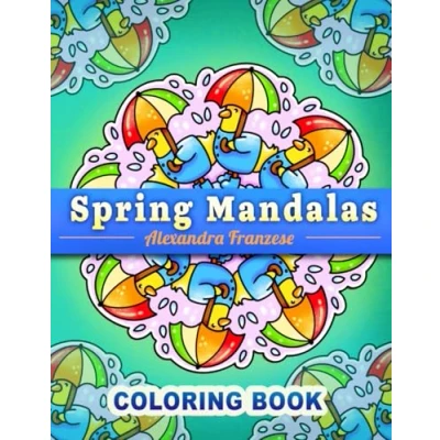Abbildung von Spring Mandalas Coloring Book: Cute Easter Mandala Designs, Relaxing and Stress Relief Activities, Easy to Color Patterns (Icon Books)