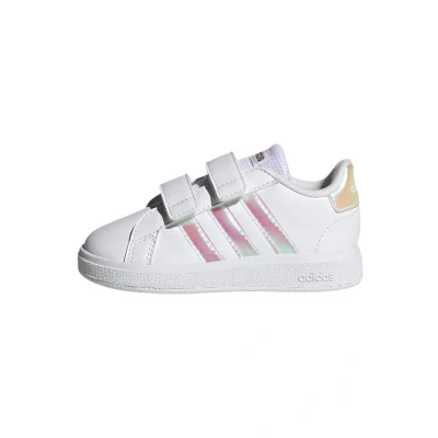 Abbildung von adidas Grand Lifestyle Court Hook and Loop Shoes Tennisschuhe, Cloud White/Iridescent/Cloud White, 26.5 EU