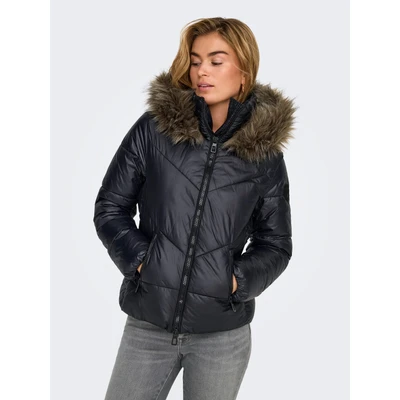 Abbildung von ONLY Onlfever Short Puffer LIFE Winterjacke, Damen, Größe: XS, Black