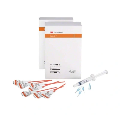 Abbildung von 3M Scotchbond Universal Plus L Pop 200er 200 Pop, 1 Spritze Ätzgel 3ml, 25 Applikationskanülen
