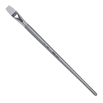 Abbildung von Liquitex 6922012 Basics Pinsel, Synthetikpinsel für Acrylfarben, langlebig, robust und formstabil Flachpinsel, kurzer Stiel Nr. 12