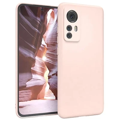 Abbildung von EAZY CASE Handyhülle Silikon mit Kameraschutz kompatibel Xiaomi 12 / 12X in Hellrosa, Rosa, Ultra dünn, Slimcover, Silikonhülle, Hülle, Softcase, Backcover