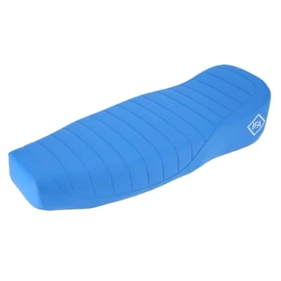 Abbildung von Sitzbank strukturiert, Blau/Blau mit Simson Schriftzug S50, S51, S70 Enduro