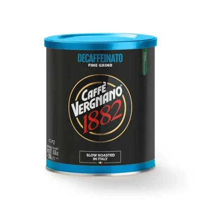 Abbildung von Caffè Vergnano 1882 Kaffee Dose Arabica gemahlen Entkoffeiniert 250 g Packung