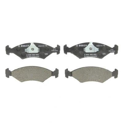 Abbildung von BOSCH 0 986 466 402 Bremsbelagsatz Low Metallic mit Kolbenclip FORD: ESCORT 4 Kombi, 3, 3 Kombi