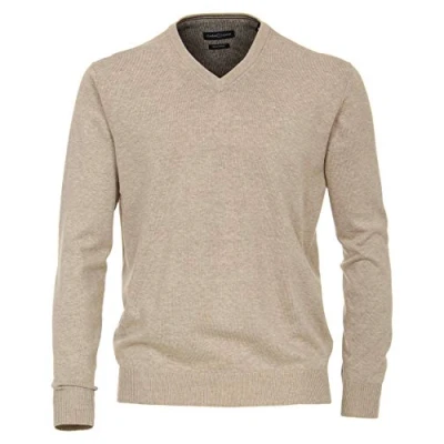 Abbildung von CASAMODA Pullover Langarm V Ausschnitt Strick beige Gr. S