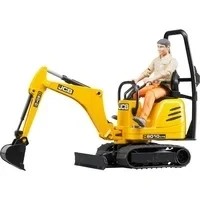 Abbildung von Bruder® Spielzeug Bagger bworld JCB 25 cm mit Figur (62002), Made in Europe