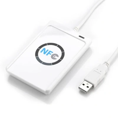 Abbildung von PUSOKEI NFC Lesegerät, RFID Lesegerät ACR122U ISO 14443A / B + Freie Software, Smartcard