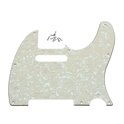 Abbildung von KAISH Plektrumschutz für Telecaster, 8 Löcher, Aged Pearl