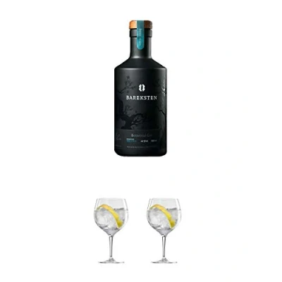 Abbildung von Bareksten Botanical GIN aus Norwegen 0,50 Liter + Ballon Bistro Cubata Glas 1 Stück