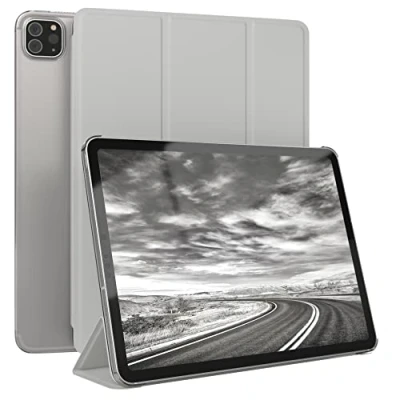 Abbildung von EAZY Case Schutzhülle mit Stifthalter für iPad Pro 11&quot; (2018/2020/2021/2022) Hülle Smart Cover Tablet Smartcase zum Aufstellen Klapphülle Standfunktion Sleep Wake Up Funktion Hell Grau