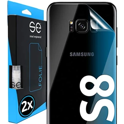 Abbildung von smart engineered [2 Stück] 3D Schutzfolien für die Rückseite kompatibel mit Samsung Galaxy S8, transparenter, selbstheilender Schutz vor Schmutz und Kratzern, Backcover, kein Schutzglas