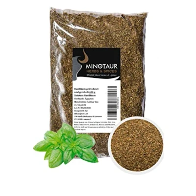 Abbildung von Minotaur Spices Basilikum getrocknet und gerebelt 2 x 400 g (800 g)