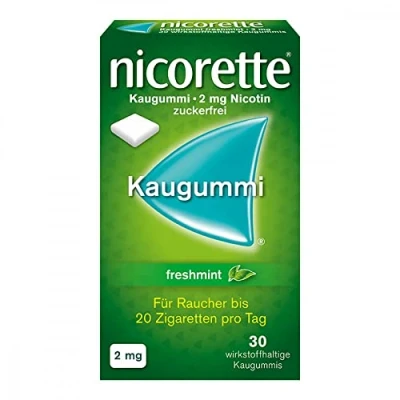 Abbildung von nicorette Kaugummi 2mg freshmint zur Rauchentwöhnung 30 St