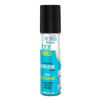 Abbildung von Victoria Beauty Haarlotion für Locken, Curl Spray mit Kokosnuss, Haarspray Frauen, Hair Lotion, Sprühkur ohne Ausspülung, Curly Treatment, 150ml