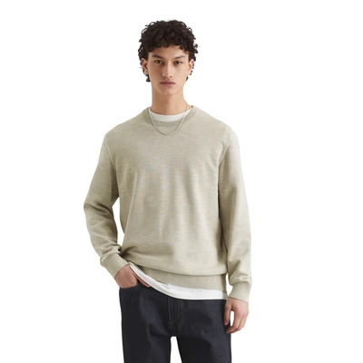 Abbildung von Marc O&#039;Polo Denim Loose IN DOUBLEFACEQUALITÄT Strickpullover, Herren, Größe: XL, Natural ecru