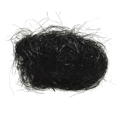 Abbildung von Lametta Haarschnitt d2h13 cm schwarz Weihnachtsgirlande Decoris