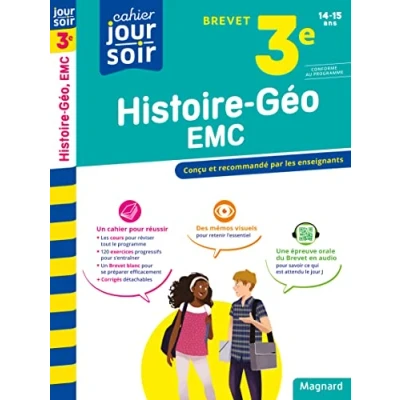 Abbildung von Histoire Géographie EMC 3e Brevet Cahier Jour Soir: Conçu et recommandé par les enseignants