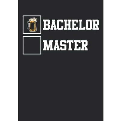 Abbildung von Notizbuch A5 liniert mit Softcover Design: Bachelor Abschluss Checkliste Bier jetzt Master Bachelor: 120 linierte DIN Seiten