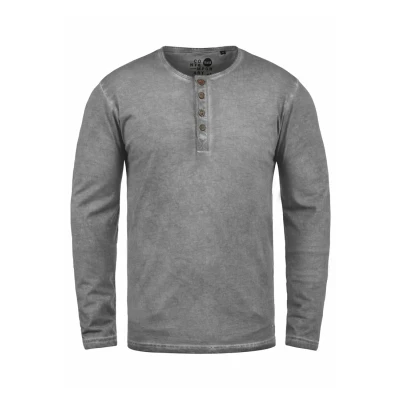 Abbildung von Solid Sdtimur Langarmshirt, Herren, Größe: Medium, Mid grey