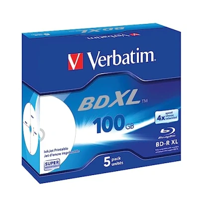 Abbildung von Verbatim BD R Single Layer 4 fache Brenngeschwindigkeit, Printable Surface Scratchguard Plus, 5er Packung, 43789