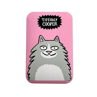 Abbildung von WONDEE Tiffany Cooper Tragbares Ladegerät, externer Akku, 10.000 mAh, lustige Katze, mit 3 Ladeanschlüssen [2USB und 1 USB C] Powerbank kompatibel Allen Smartphones, iPhone, Tablets, iPad