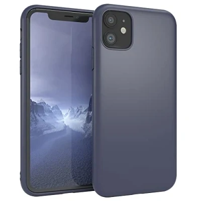 Abbildung von EAZY CASE Handyhülle Silikon mit Kameraschutz kompatibel iPhone 11 in Navy Blau, Ultra dünn, Slimcover, Silikonhülle, Hülle, Softcase, Backcover