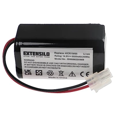Abbildung von EXTENSILO Akku kompatibel mit Silvercrest SSRA1 Home Cleaner Heimroboter (3000 mAh, 14,8 V, Li Ion)