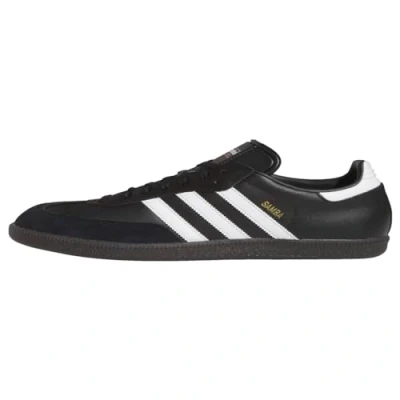 Abbildung von adidas Herren Samba Lederschuhe Fussballschuh, Schwarz, Weiß, 48 EU