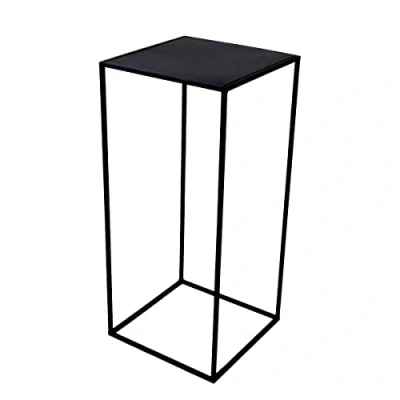 Abbildung von PrimoLiving Metall Blumenhocker Milano schwarz eckig Gr. M (25x25x60cm) Beistelltisch Stilvolles Design Ideal für Pflanzen und Dekoration P 77792