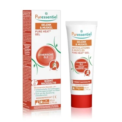 Abbildung von Puressentiel Pure Heat Gel für Gelenke und Muskeln mit 14 ätherischen Ölen Medizinprodukt Natürlicher Wärmeeffekt Hilft, Steifheit Schmerzhafte Verspannungen zu Lösen 80 ml