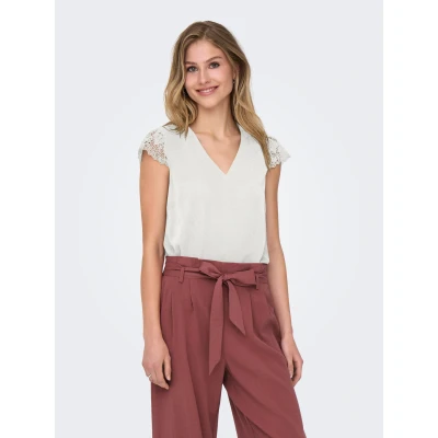 Abbildung von ONLY Kurzarmshirt ONLELVA FR S/S LACE V NECK TOP CS PTM