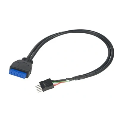 Abbildung von Akasa AK CBUB36 30BK 30cm USB 3.0 19pin Motherboard Buchse auf 2.0 9pin Stecker