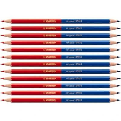 Abbildung von Premium Buntstift STABILO Original 12er Pack zweifarbig, rot &amp; blau