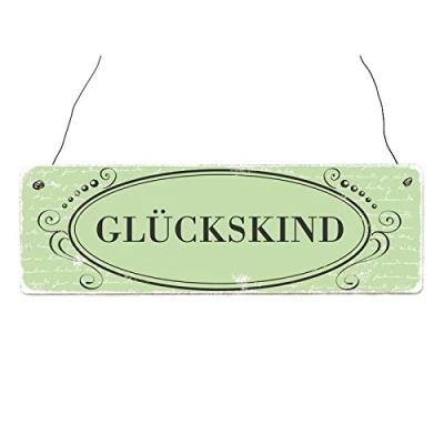 Abbildung von Interluxe Holzschild Shabby Vintage GLÜCKSKIND Geschenk Glück Geburtstag Gewinner