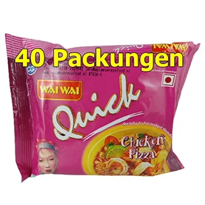 Abbildung von Wai Pizza Chicken 40er Pack (40 x 75g) instant Nudeln Asia Nudelgericht